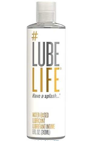 LubeLife Water-Based Lube – Personal Lubricant for Men, Women & Couples, Travel Size, Non-Staining, Easy Clean-Up, Toy-Safe, 8 Fl Oz